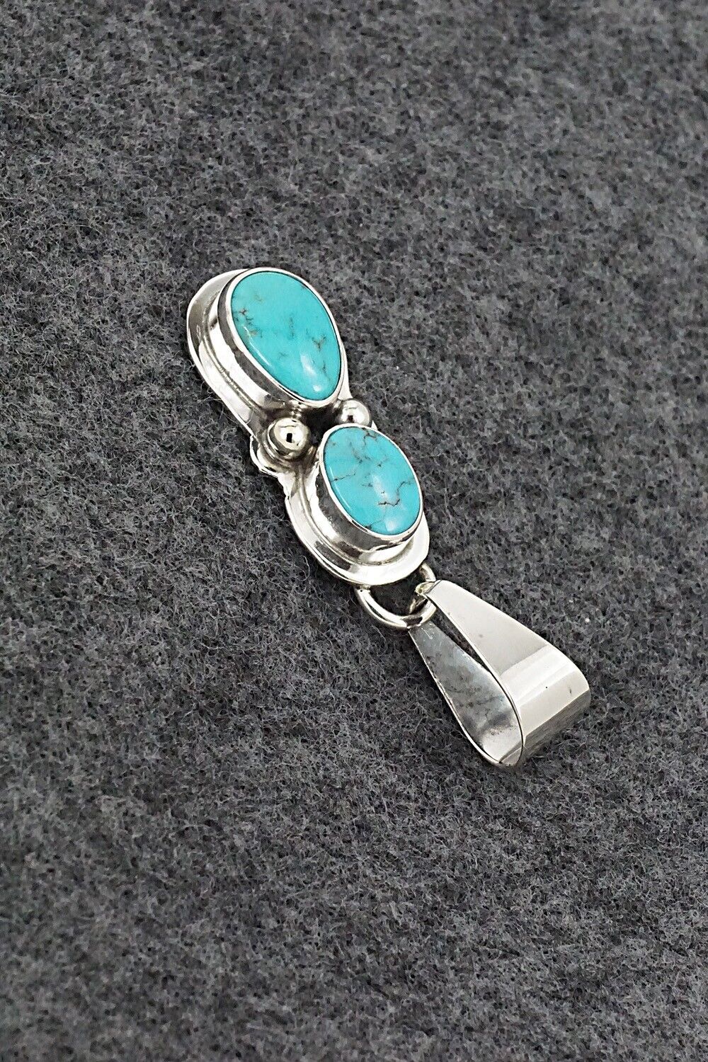 Turquoise & Sterling Silver Pendant - Kathleen Livingston