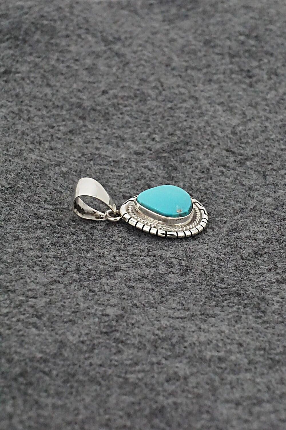 Turquoise & Sterling Silver Pendant - Peggy Skeets