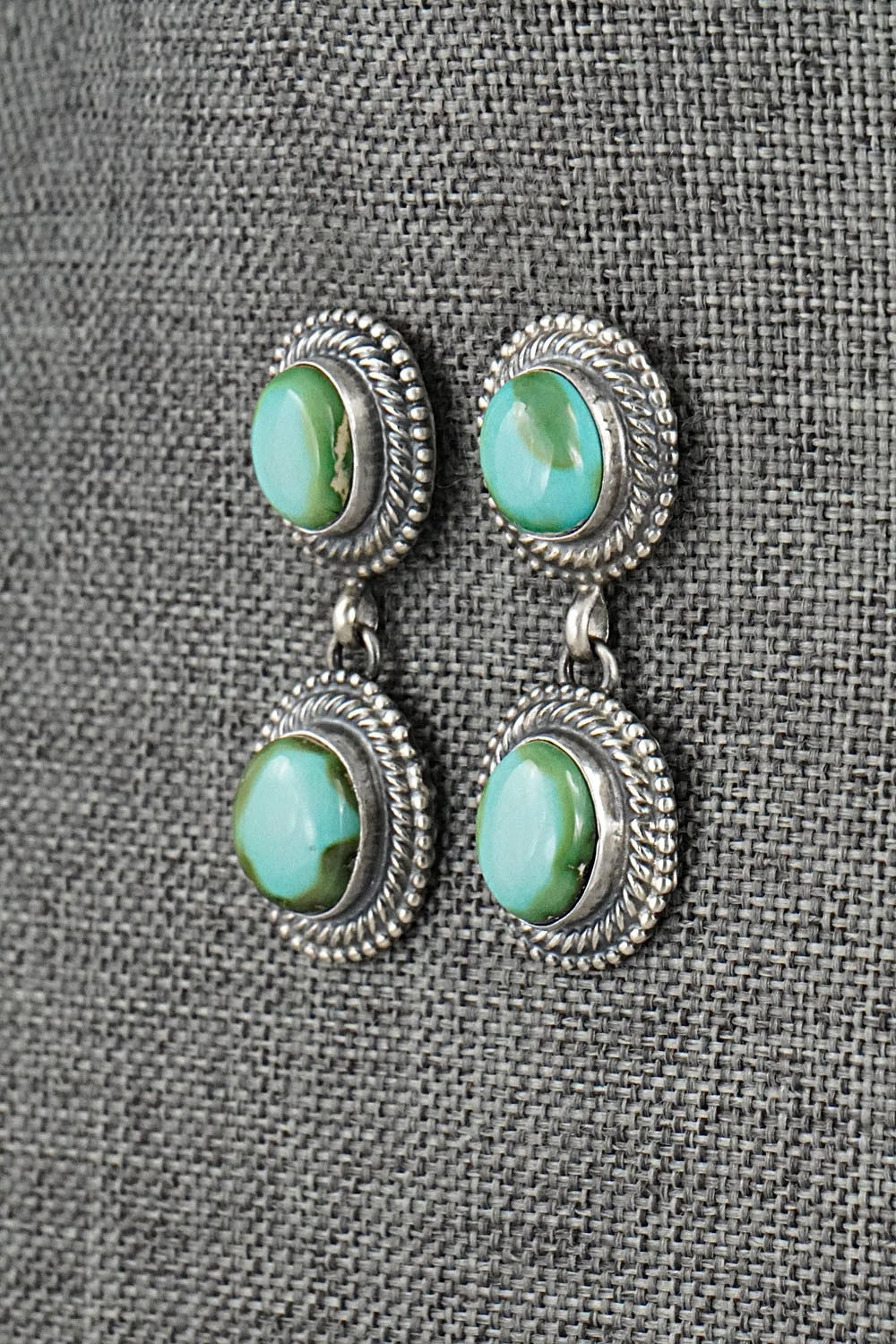 Turquoise & Sterling Silver Squash Blossom Set - Darrin Livingston