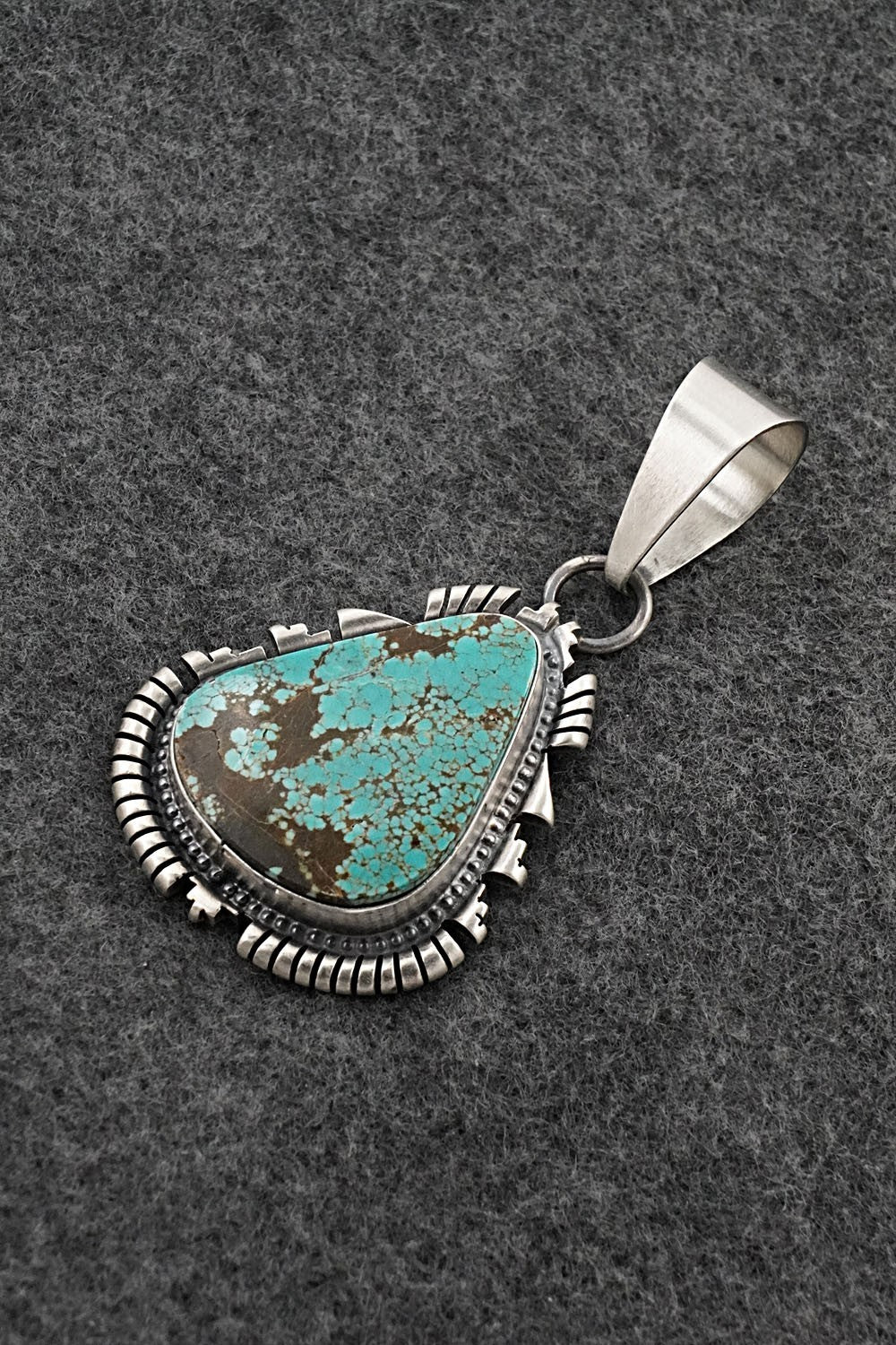 Turquoise & Sterling Silver Pendant - Randy Billy