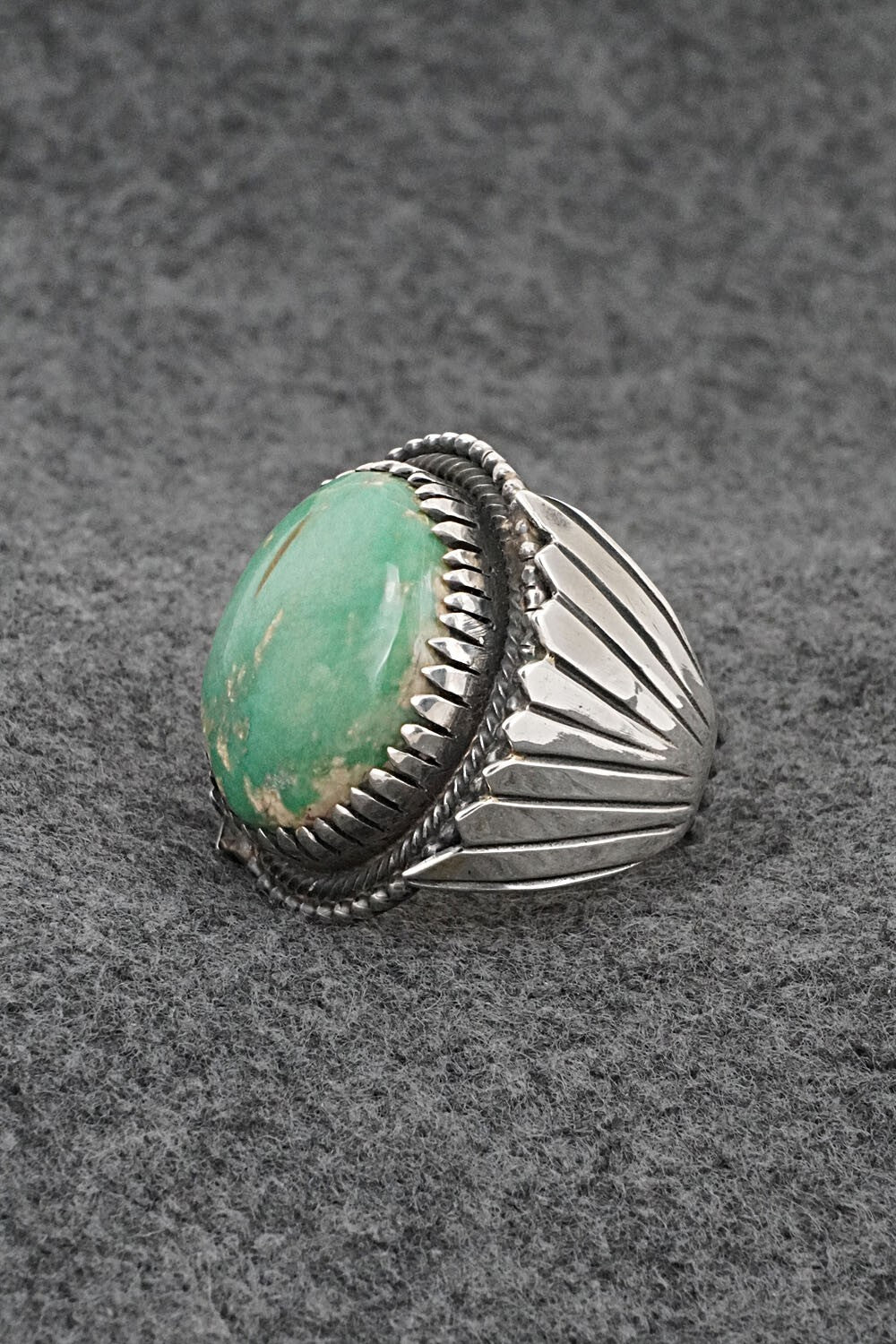 Turquoise & Sterling Silver Ring - Myron Etsitty - Size 11