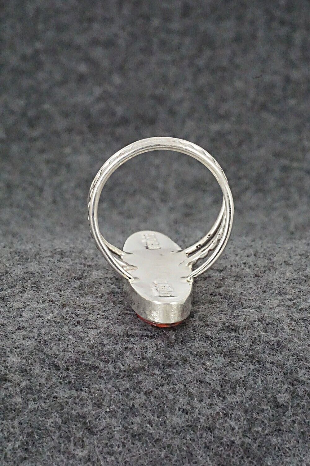 Spiny Oyster & Sterling Silver Ring - Harold Smith - Size 9