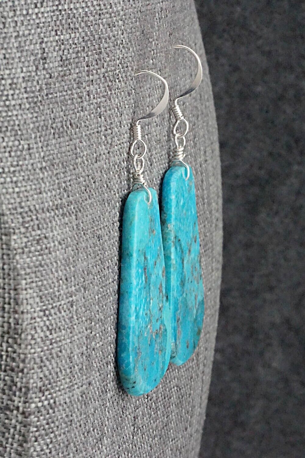 Turquoise & Sterling Silver Earrings - Lupe Lovato