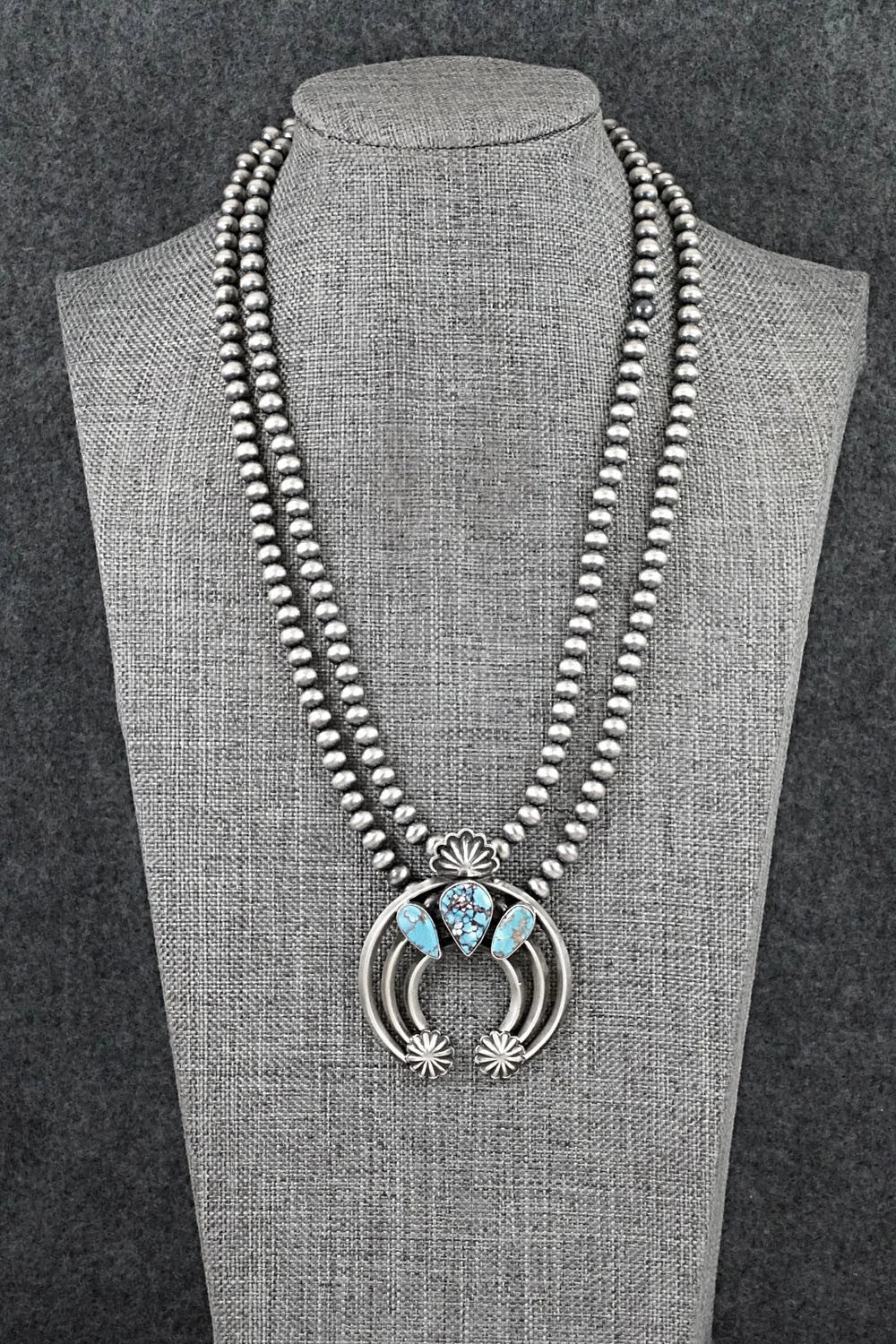 Turquoise & Sterling Silver Necklace - Davey Morgan
