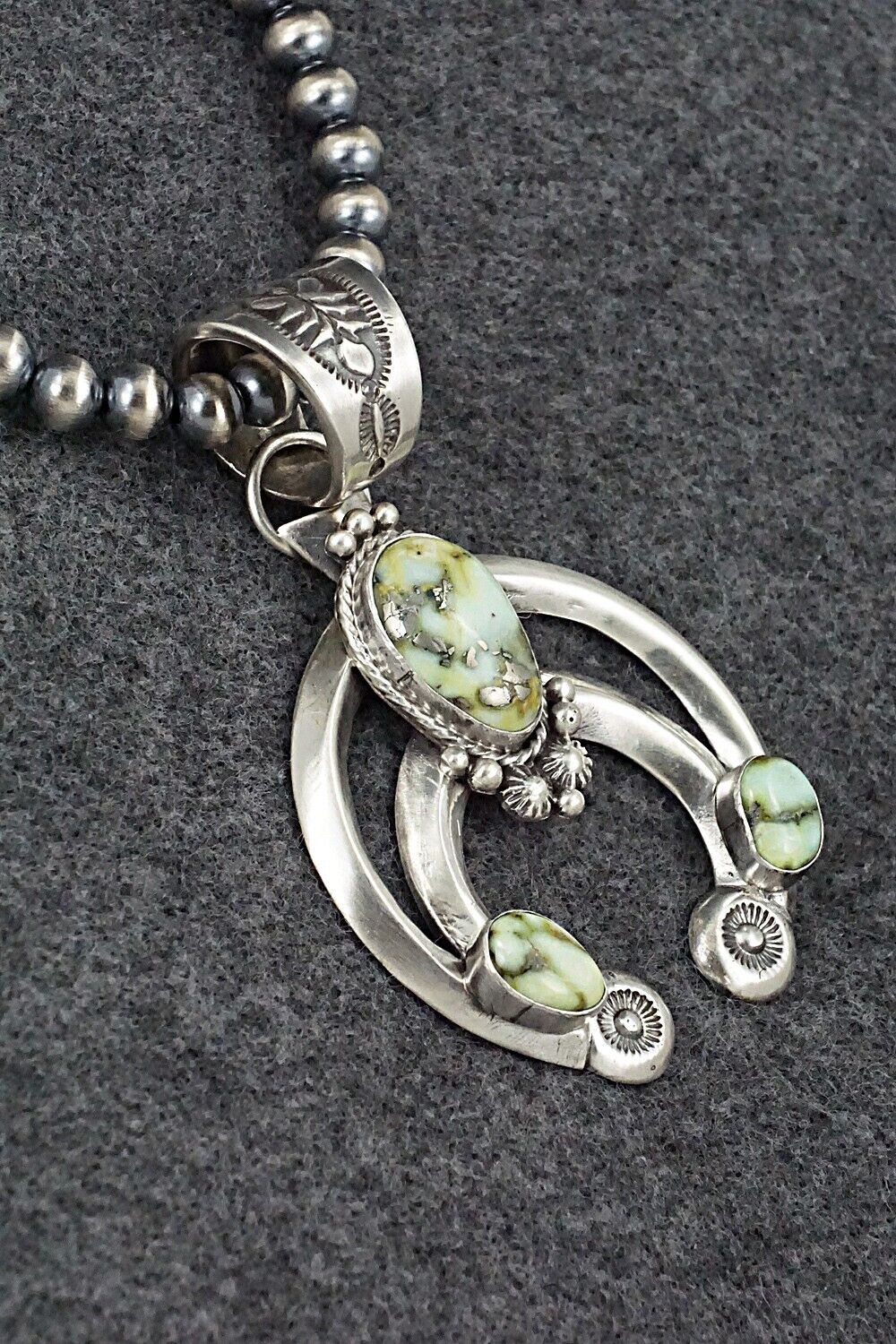 Variscite & Sterling Silver Necklace - Samuel Yellowhair