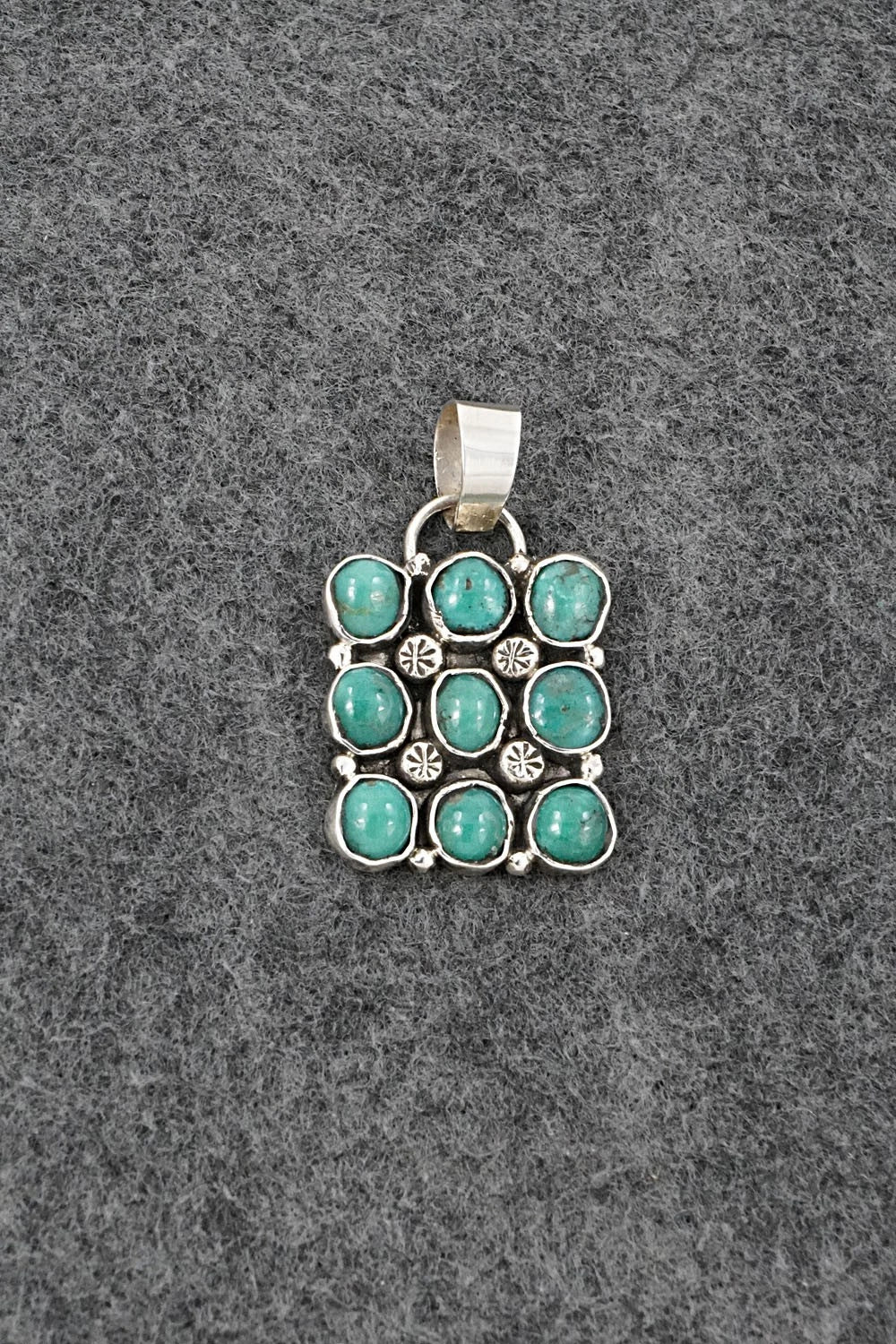 Turquoise & Sterling Silver Pendant - Priscilla Reeder