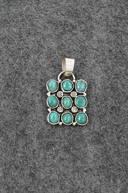 Turquoise & Sterling Silver Pendant - Priscilla Reeder