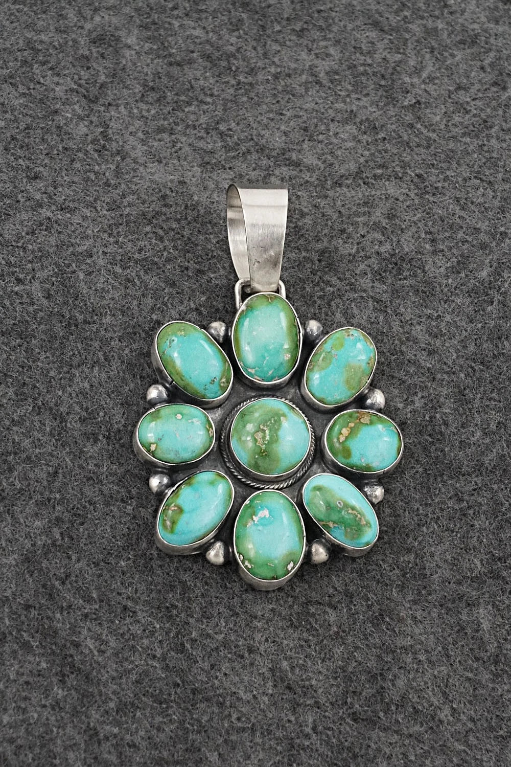 Turquoise & Sterling Silver Pendant - Bobby Johnson
