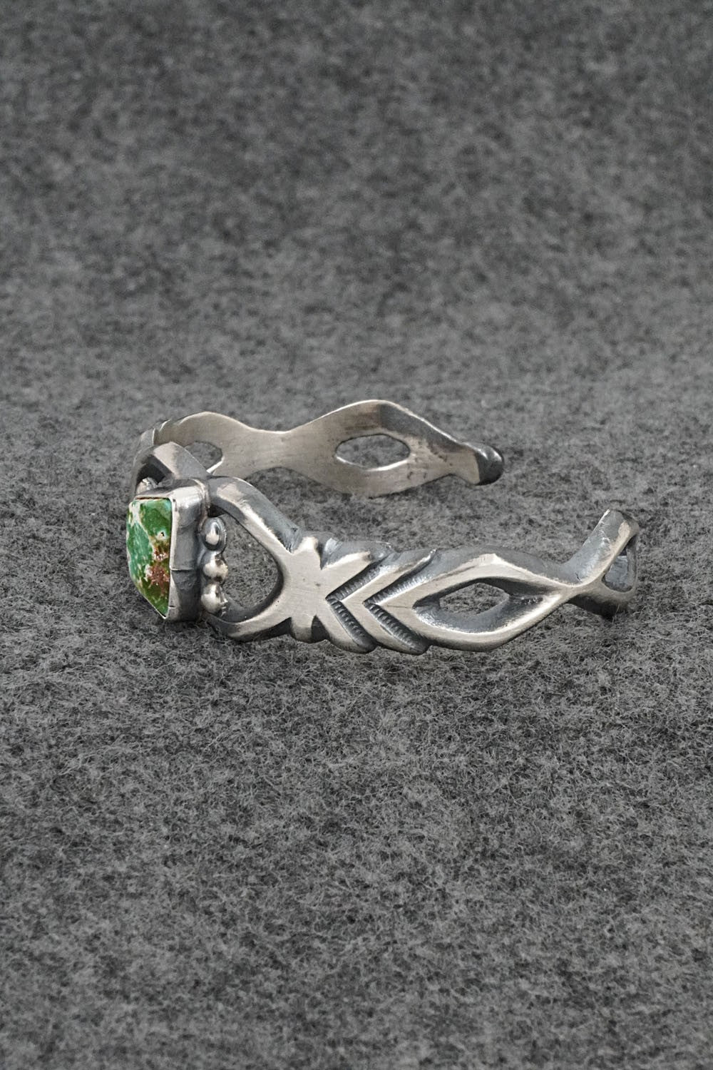 Turquoise & Sterling Silver Bracelet - Harrison Bitsue