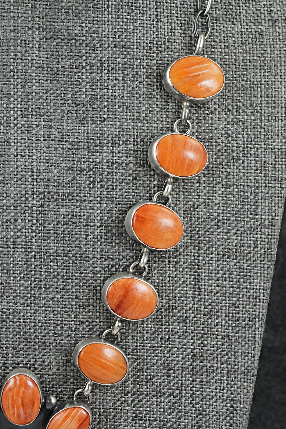 Spiny Oyster & Sterling Silver Necklace Set - Darrin Livingston