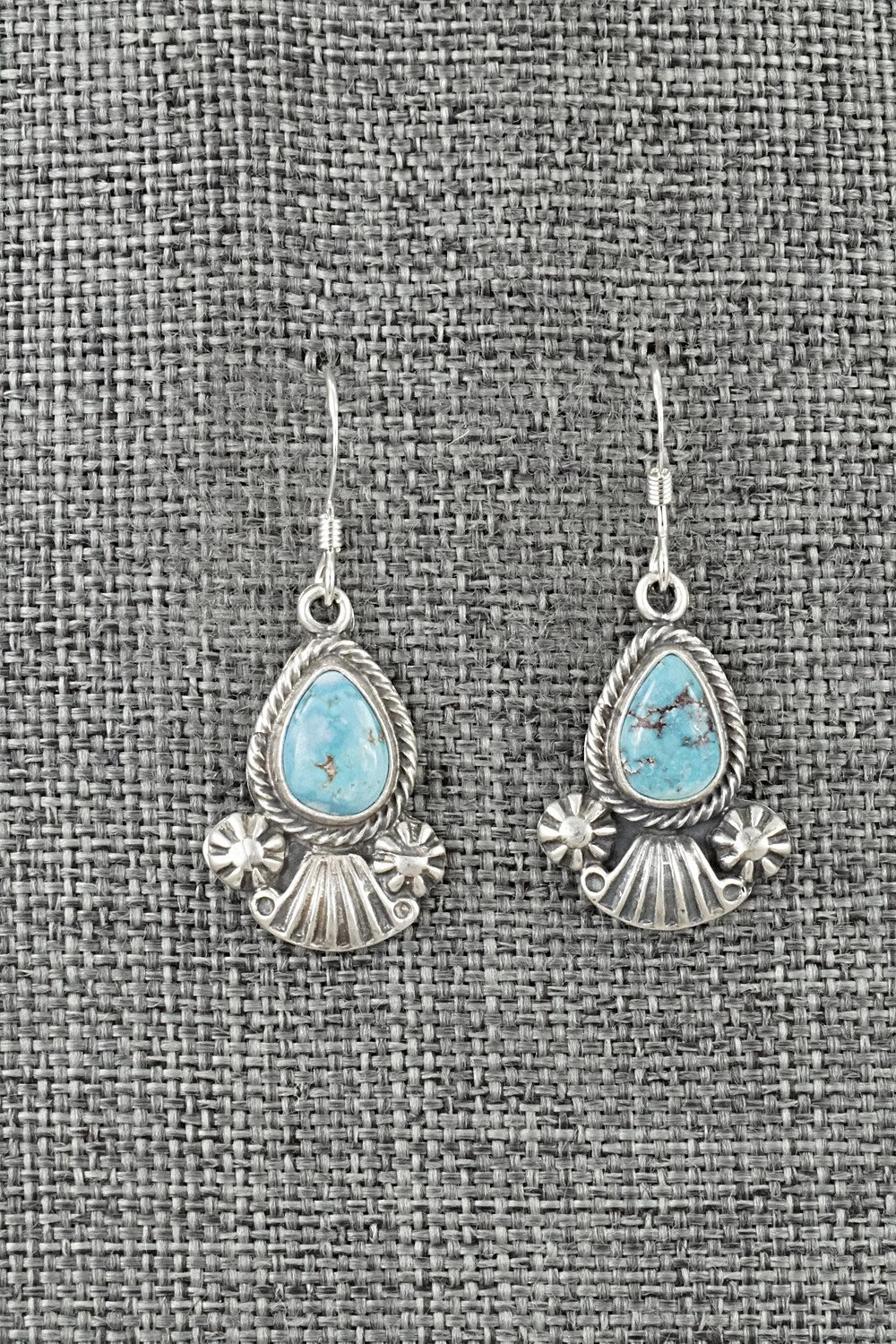 Turquoise & Sterling Silver Earrings - Verley Betone