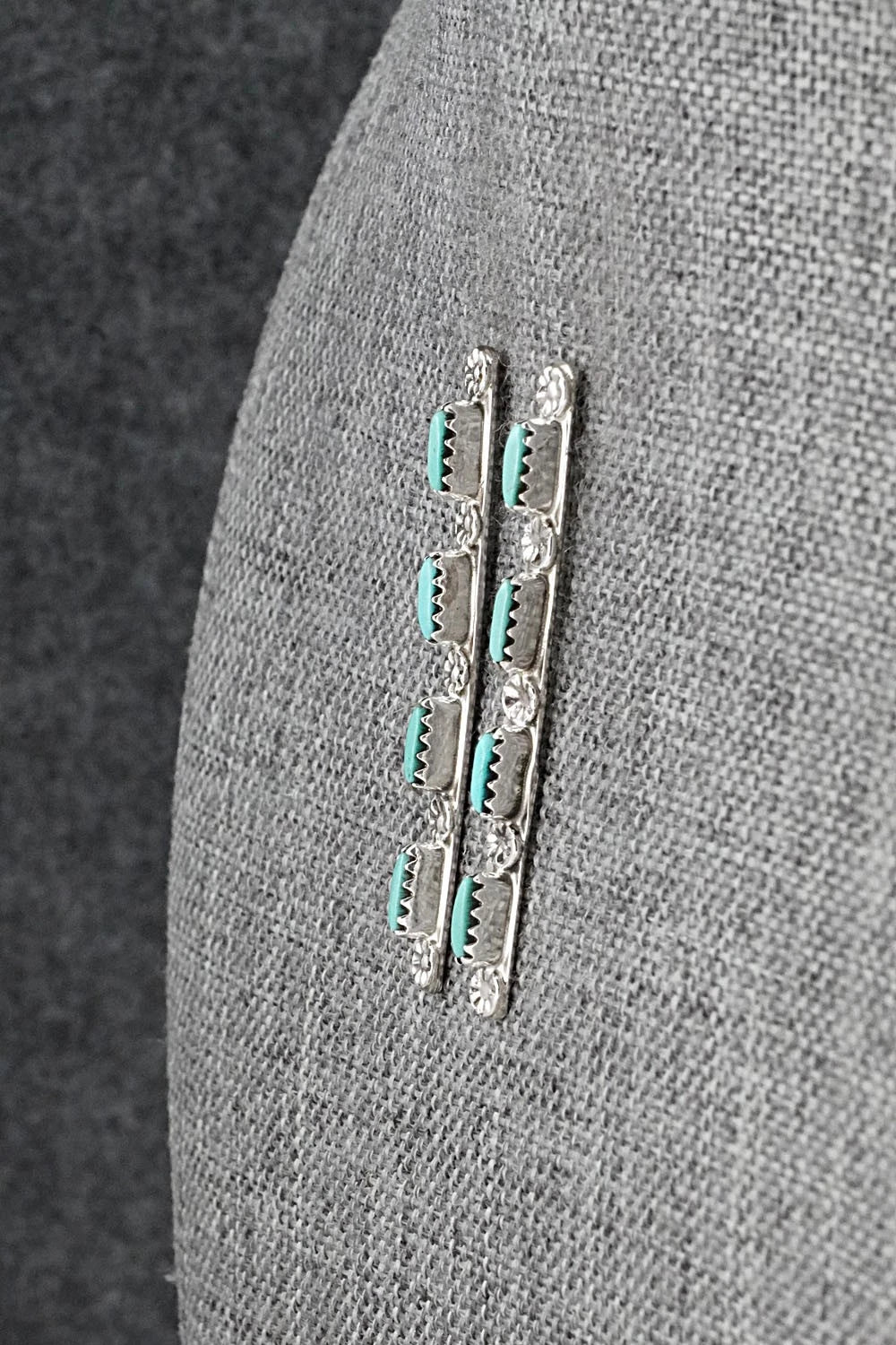 Turquoise & Sterling Silver Earrings - Murray Hannaweeka