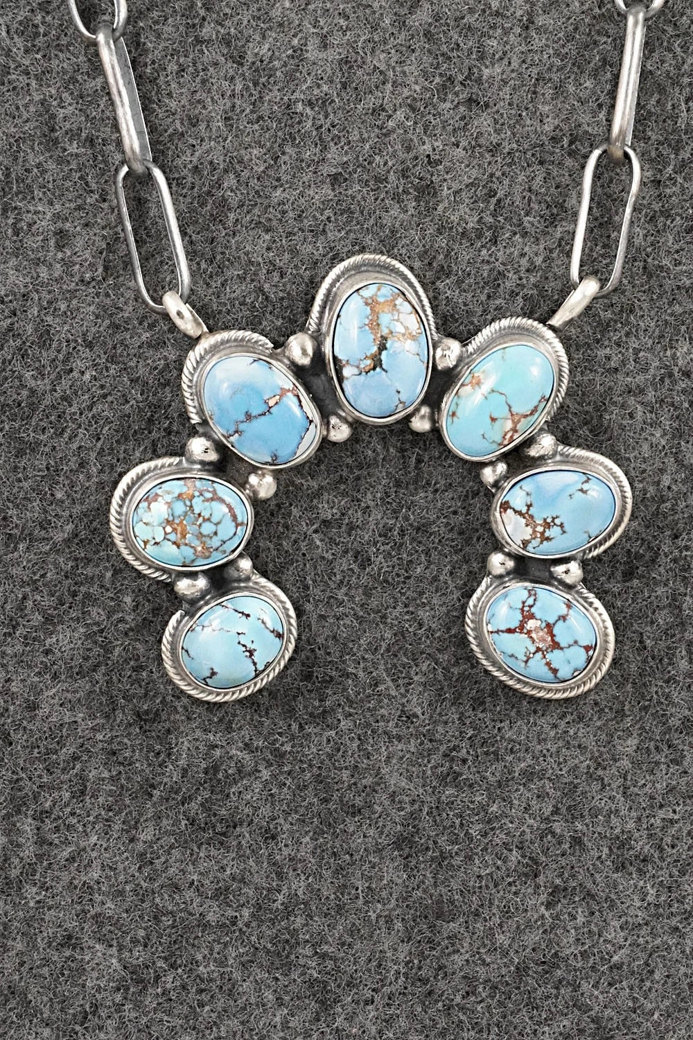 Turquoise & Sterling Silver Necklace - Darrin Livingston