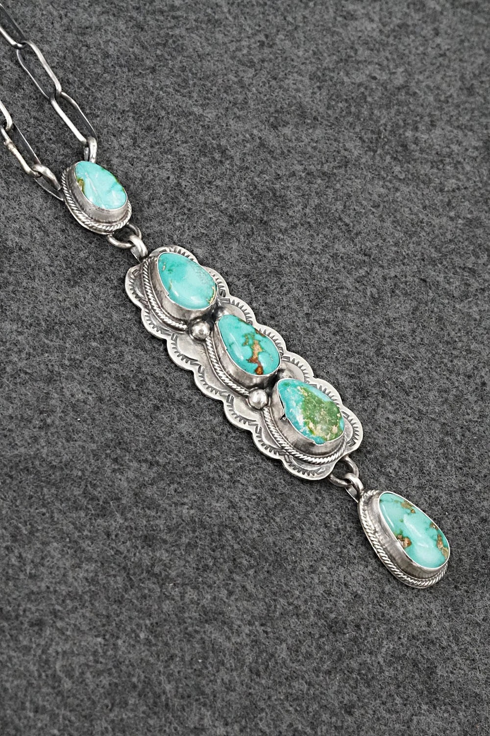 Turquoise & Sterling Silver Necklace - Bobby Johnson