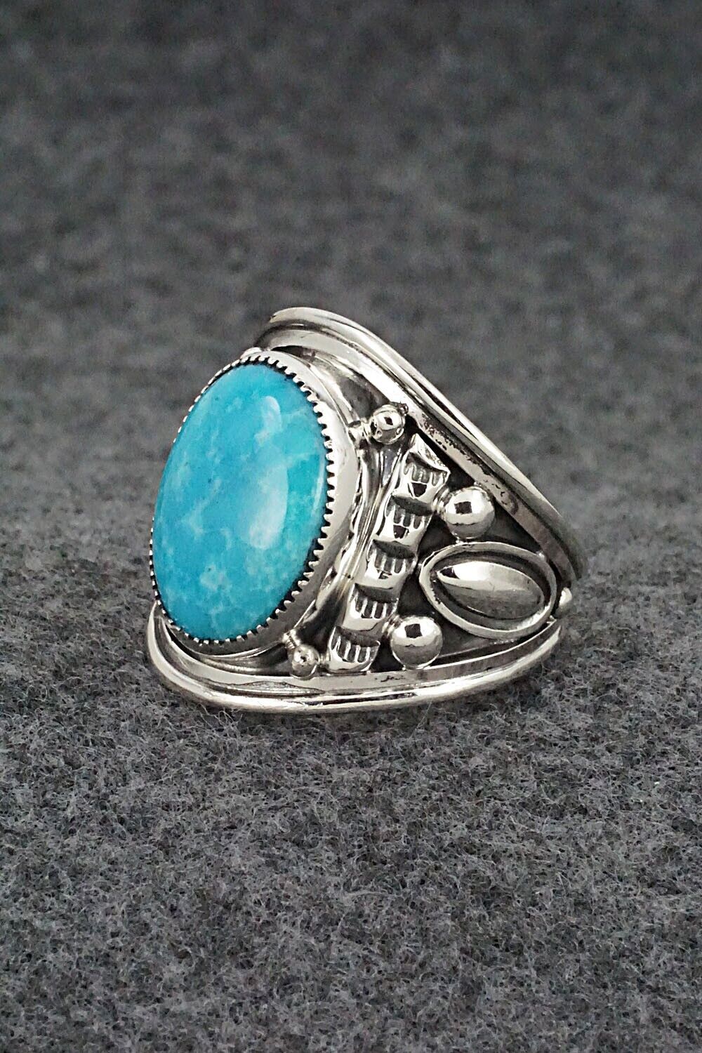 Turquoise and Sterling Silver Ring - Larson Lee - Size 10