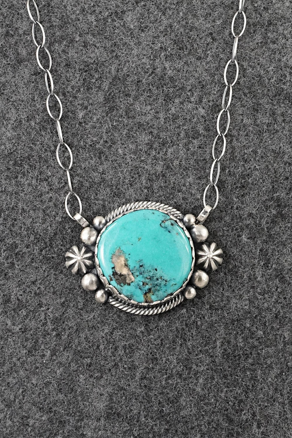 Turquoise & Sterling Silver Necklace - Mark Yazzie