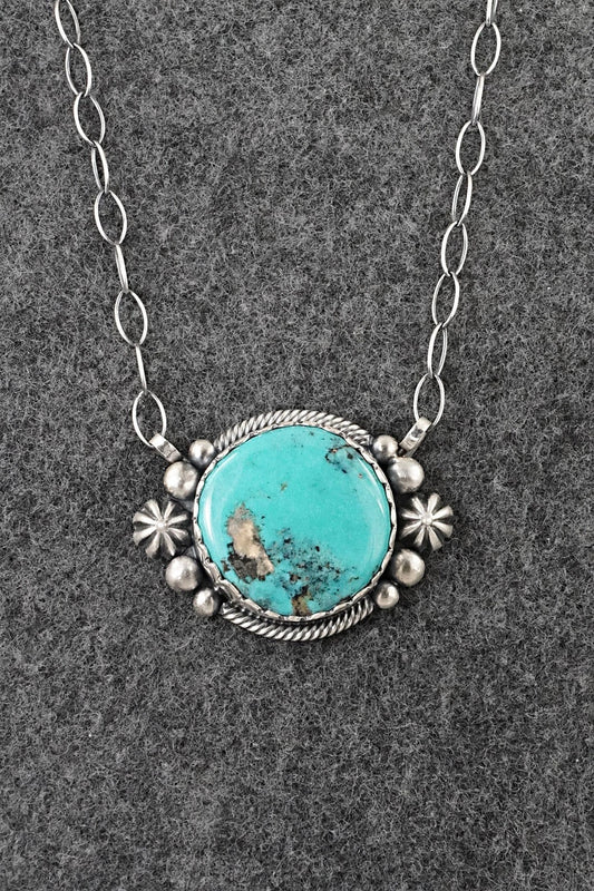 Turquoise & Sterling Silver Necklace - Mark Yazzie