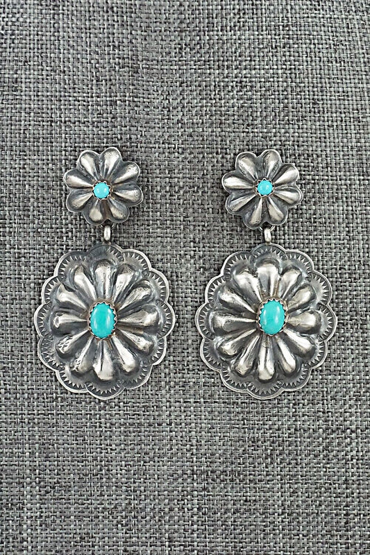 Turquoise & Sterling Silver Earrings - Rita Lee