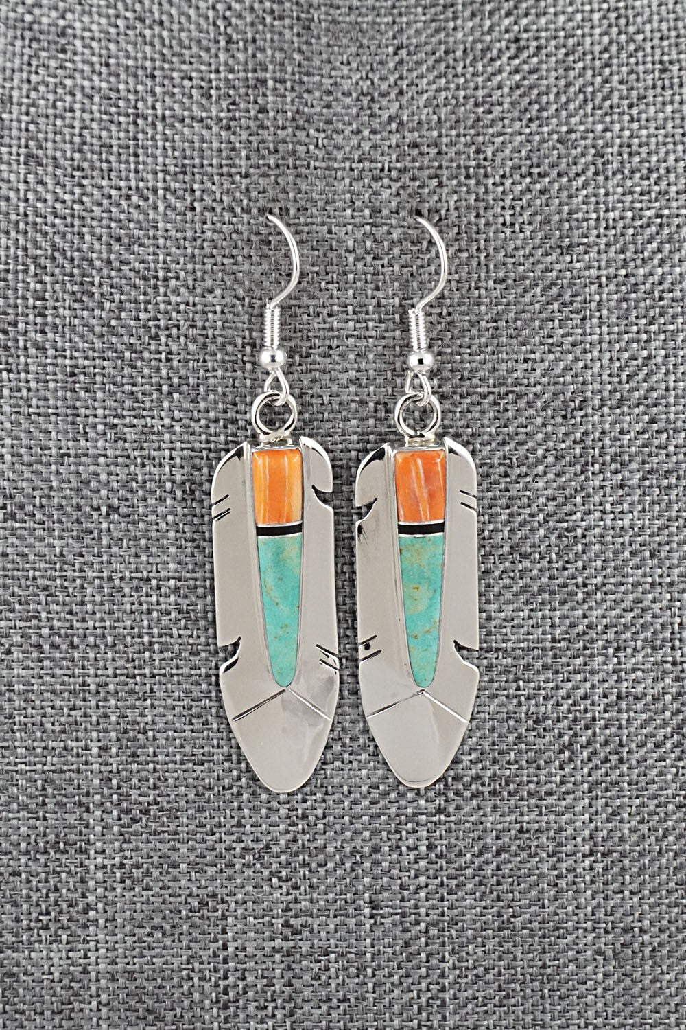 Multi-Stone & Sterling Silver Earrings - Marilyn Yazzie