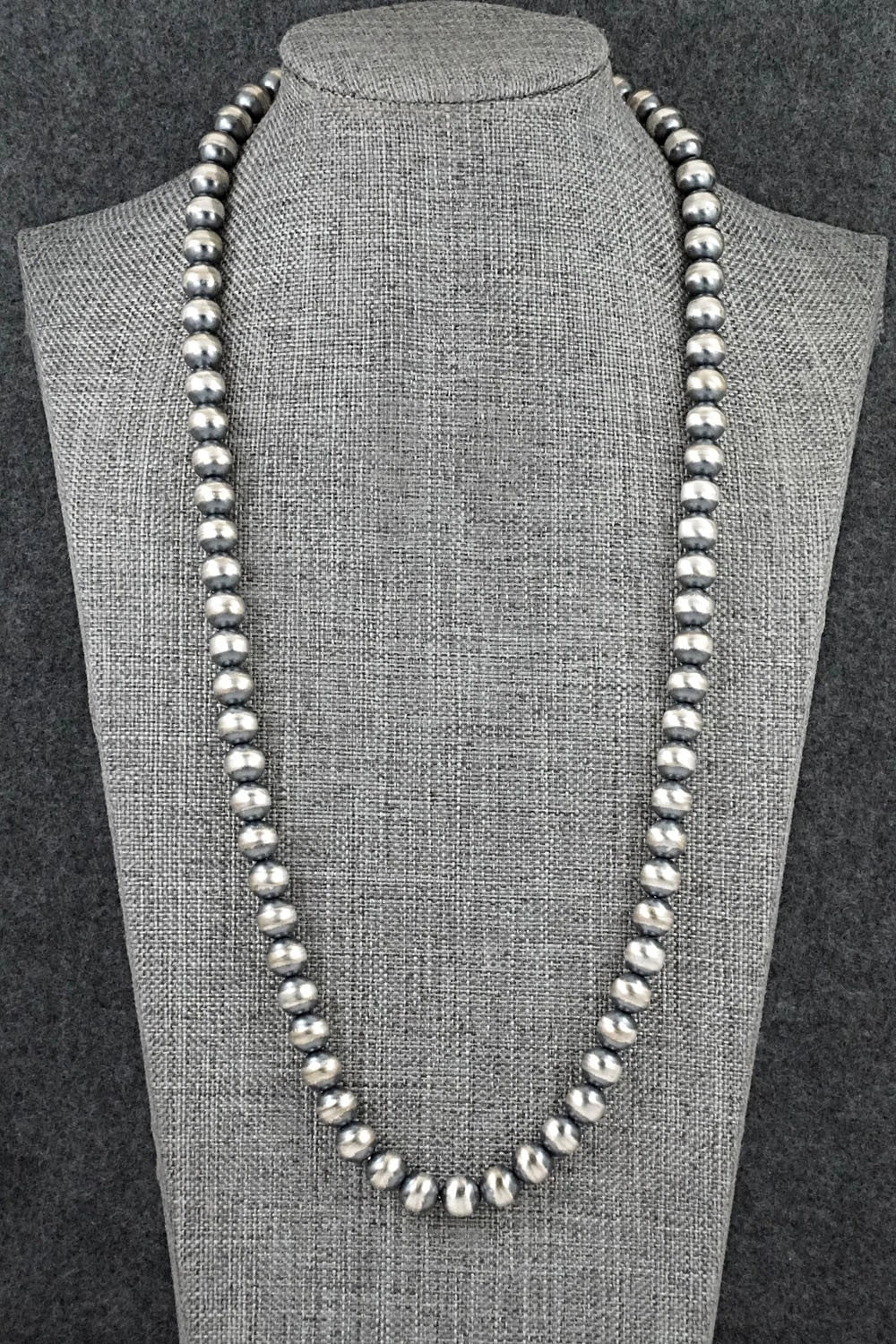 Sterling Silver Navajo Pearl Necklace 22" - Bryannen Halwood