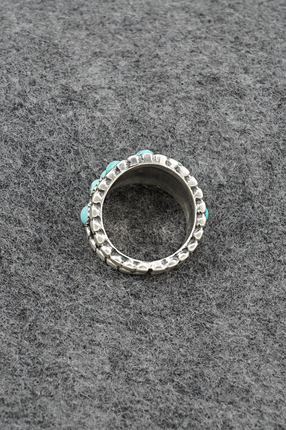 Turquoise & Sterling Silver Ring - Harry B. Yazzie - Size 7