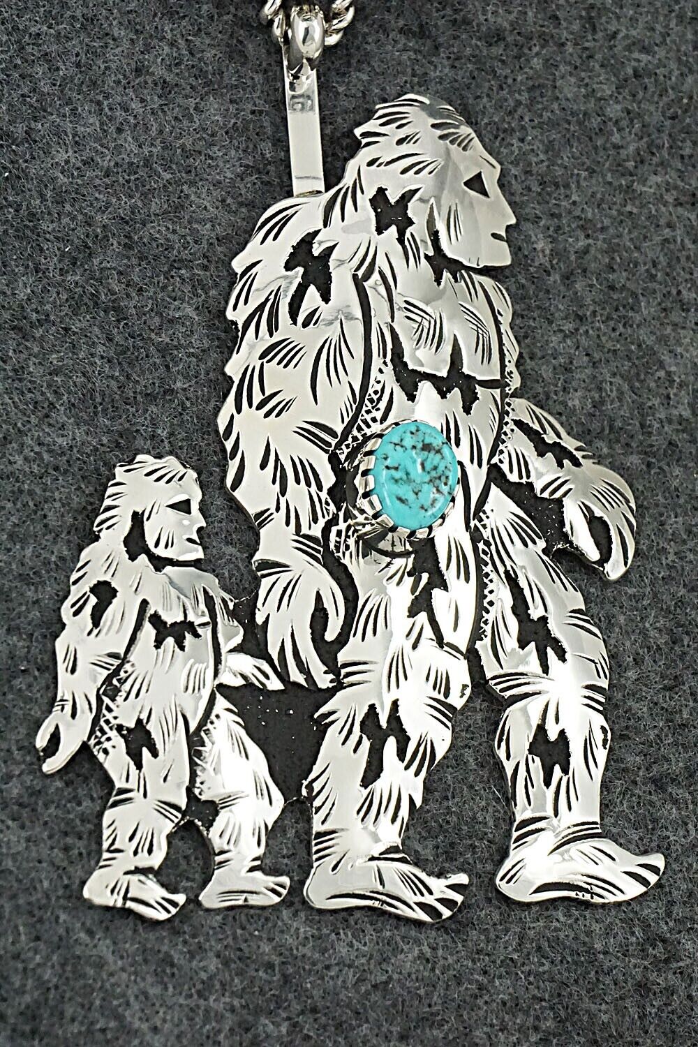 Turquoise & Sterling Silver Pendant - Richard Singer