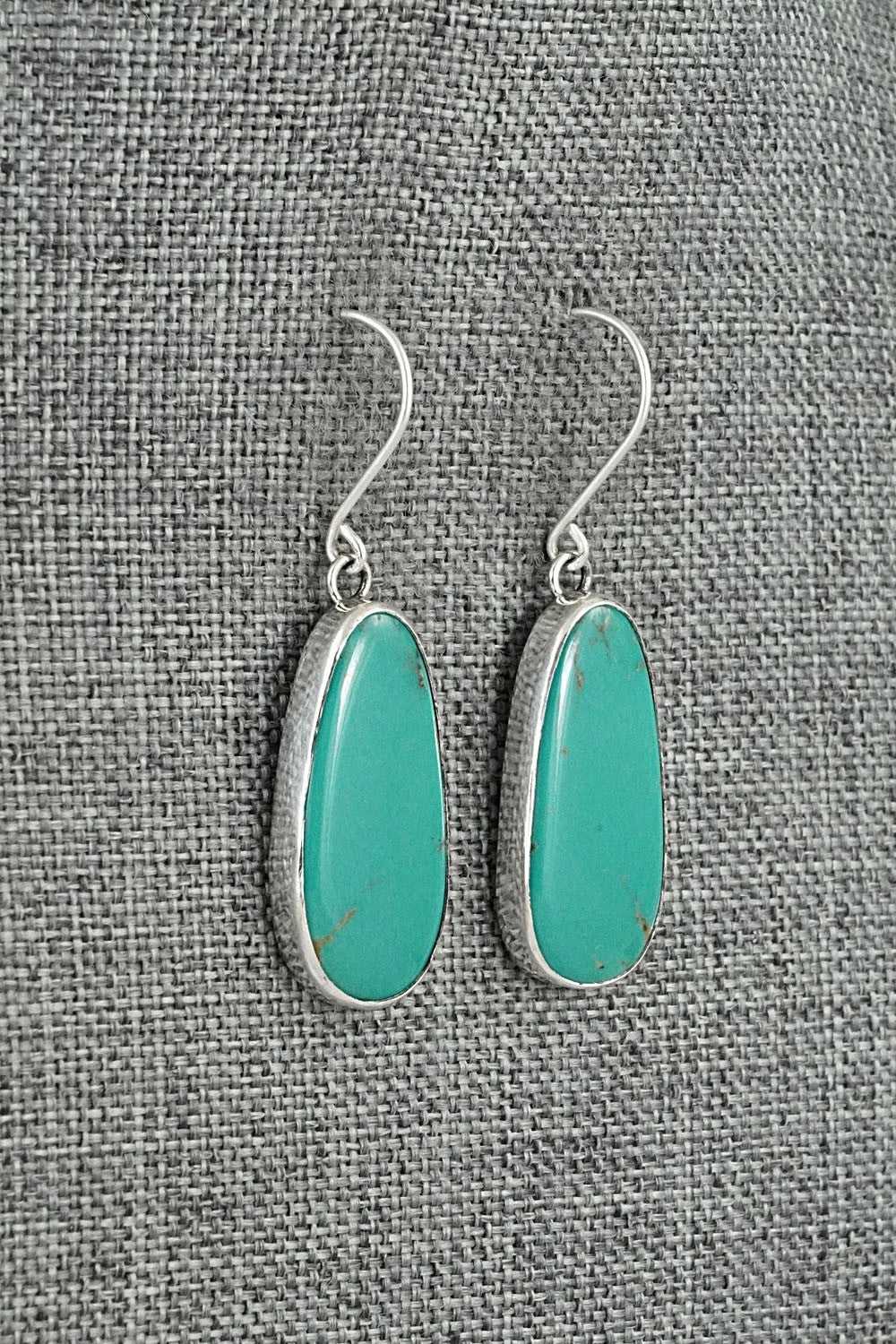 Turquoise & Sterling Silver Earrings - Eugene Gruber