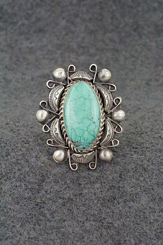 Turquoise & Sterling Silver Ring - Wilson Dawes - Size 9
