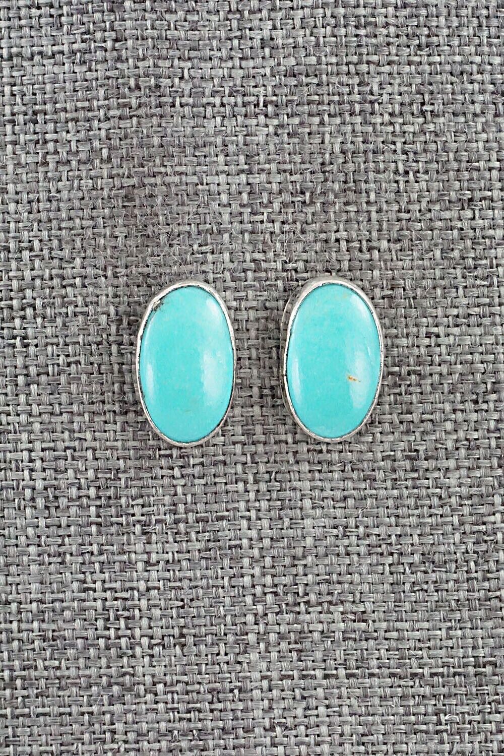 Turquoise & Sterling Silver Earrings - Marco Begaye