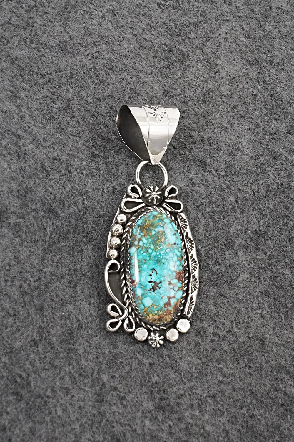 Turquoise and Sterling Silver Pendant - Phil Nez