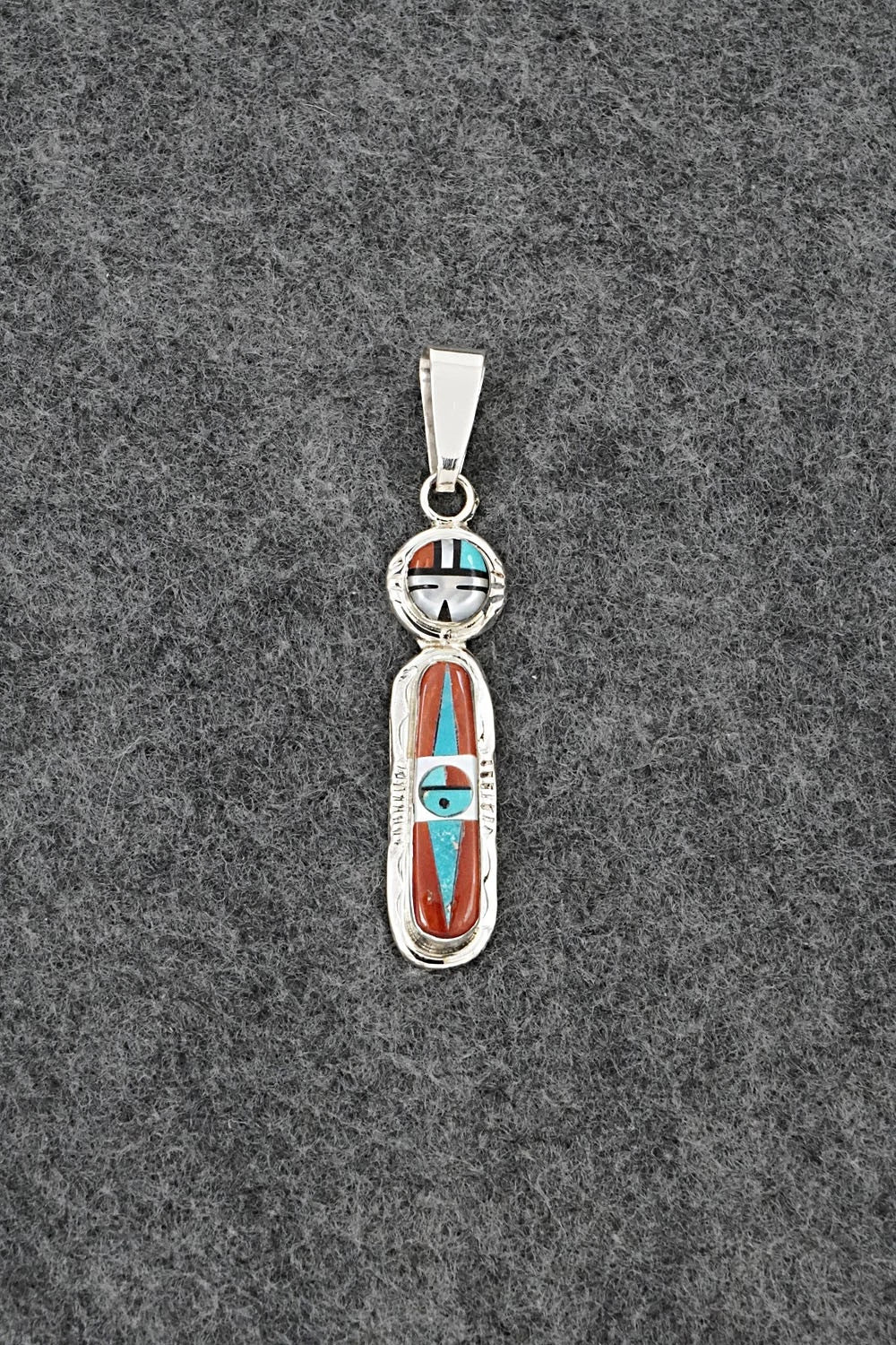 Multi Stone & Sterling Silver Pendant - Rayland Edaakie
