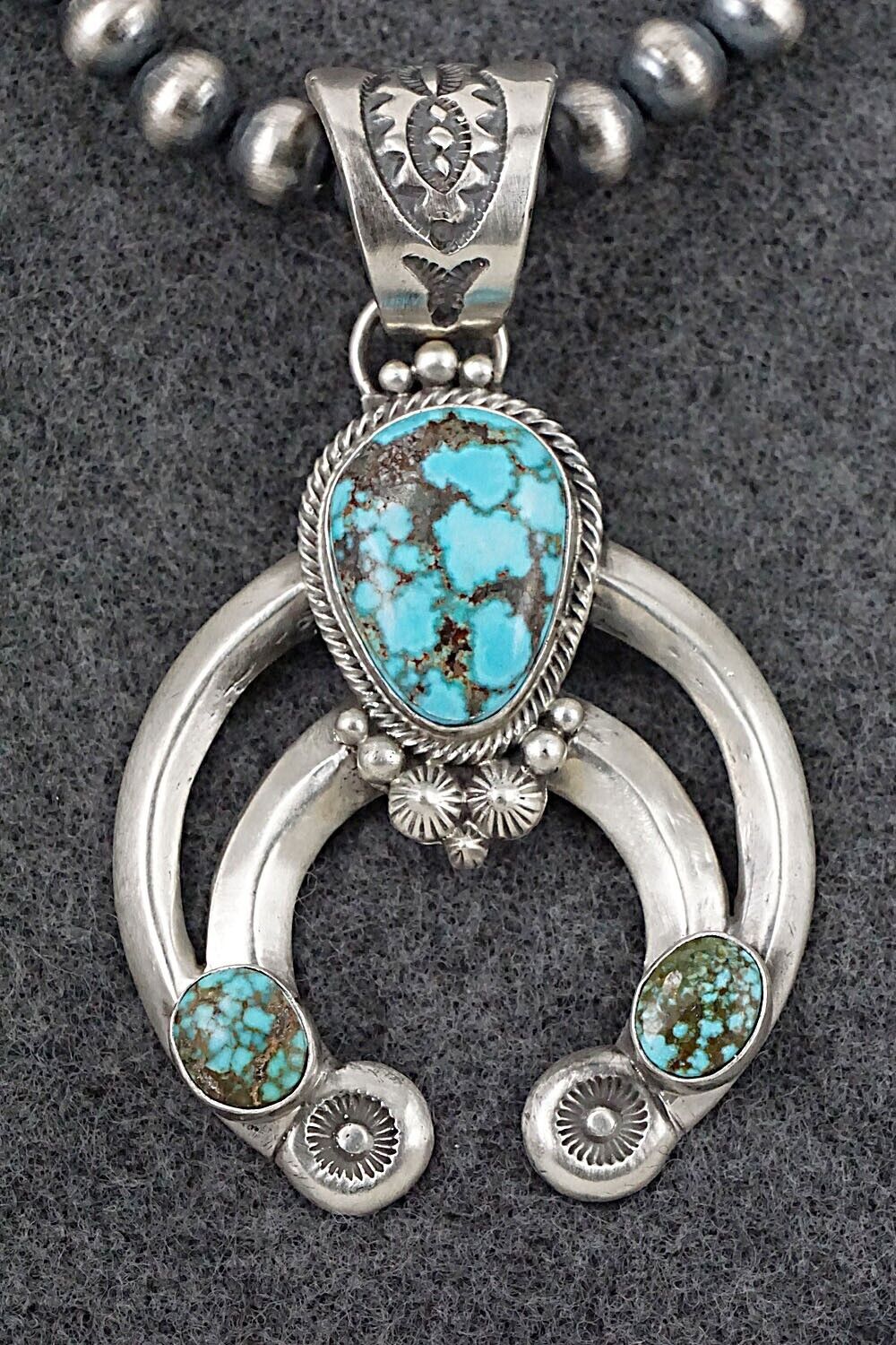 Turquoise & Sterling Silver Necklace - Tom Lewis