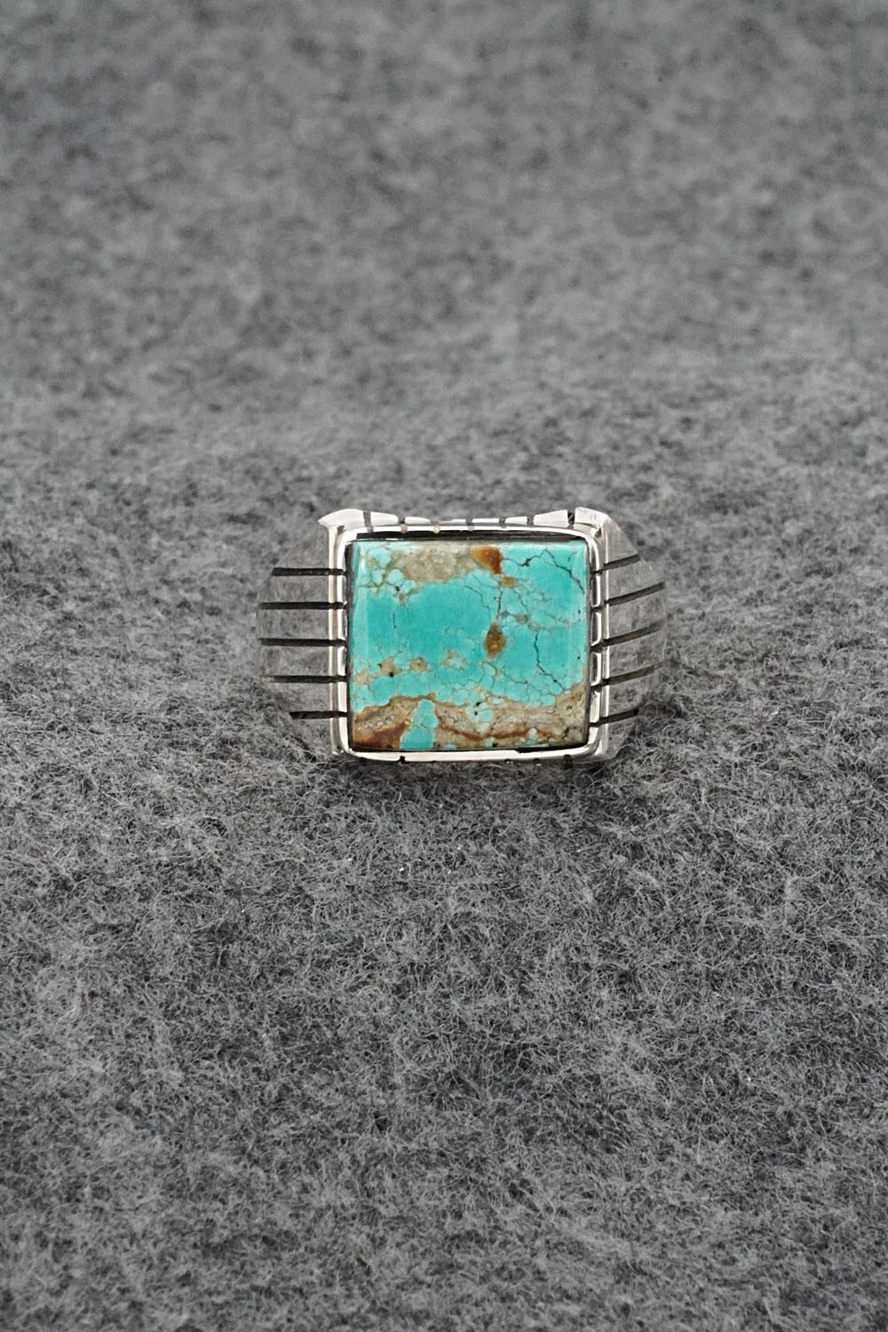 Turquoise & Sterling Silver Ring - Trevor Jack - Size 11.5