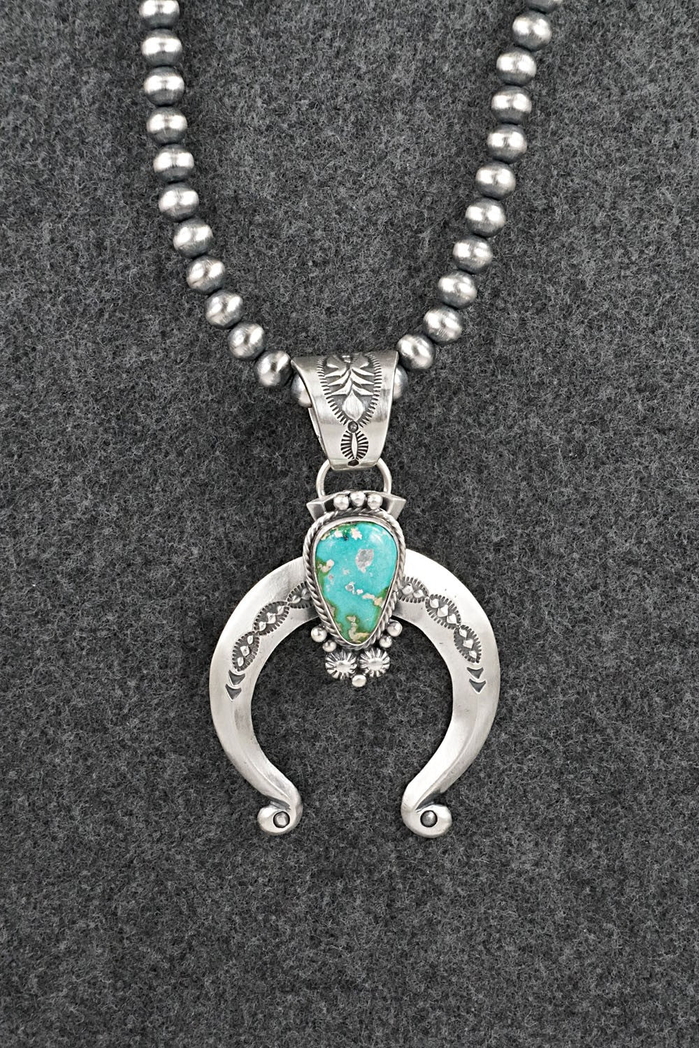 Turquoise & Sterling Silver Necklace - Samuel Yellowhair