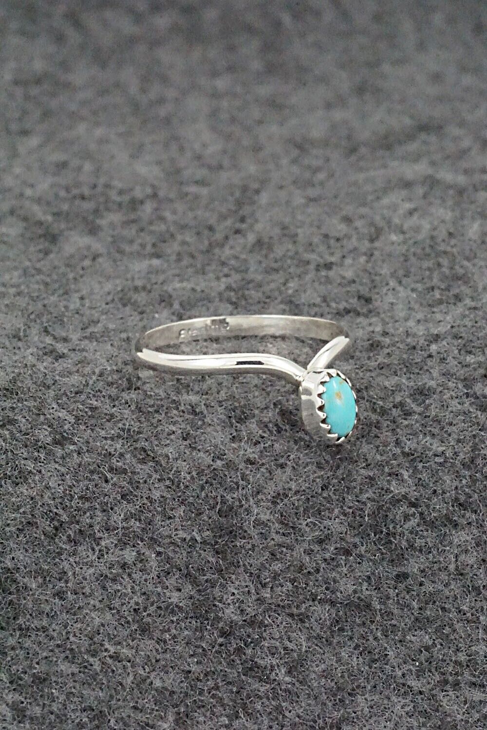 Turquoise & Sterling Silver Ring - Hiram Largo - Size 8.5