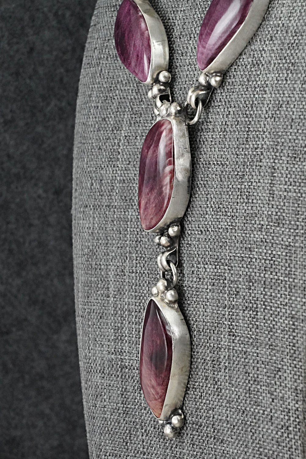 Spiny Oyster & Sterling Silver Necklace Set - Darrin Livingston