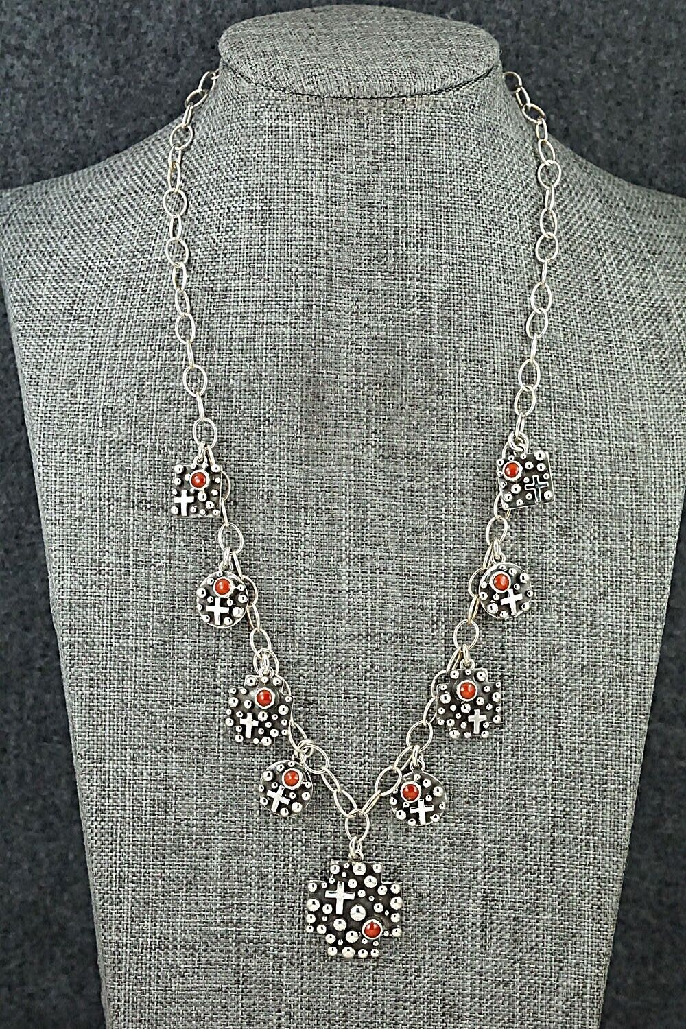 Coral & Sterling Silver Necklace - Akee Douglas