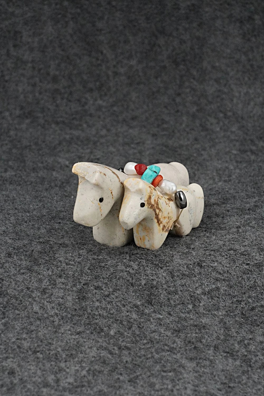 Horses Zuni Fetish Carving - Cheryl Beyuka