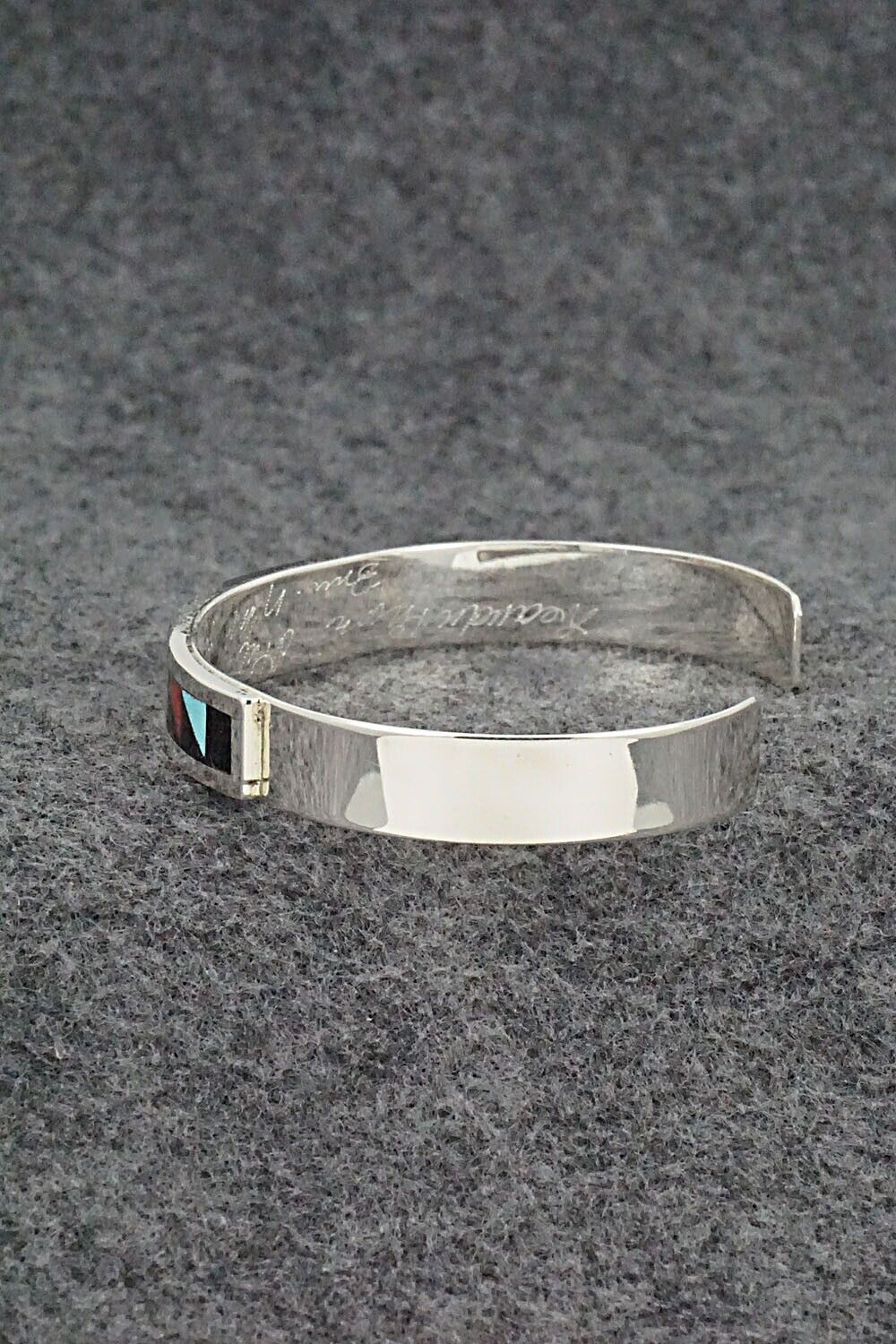 Multi-Stone & Sterling Silver Inlay Bracelet - Leander Othole