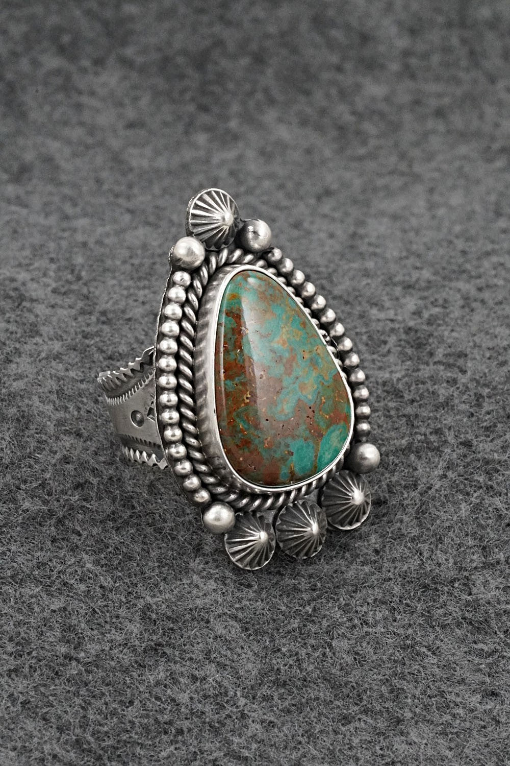 Turquoise & Sterling Silver Ring - Michael Calladitto - Size 10