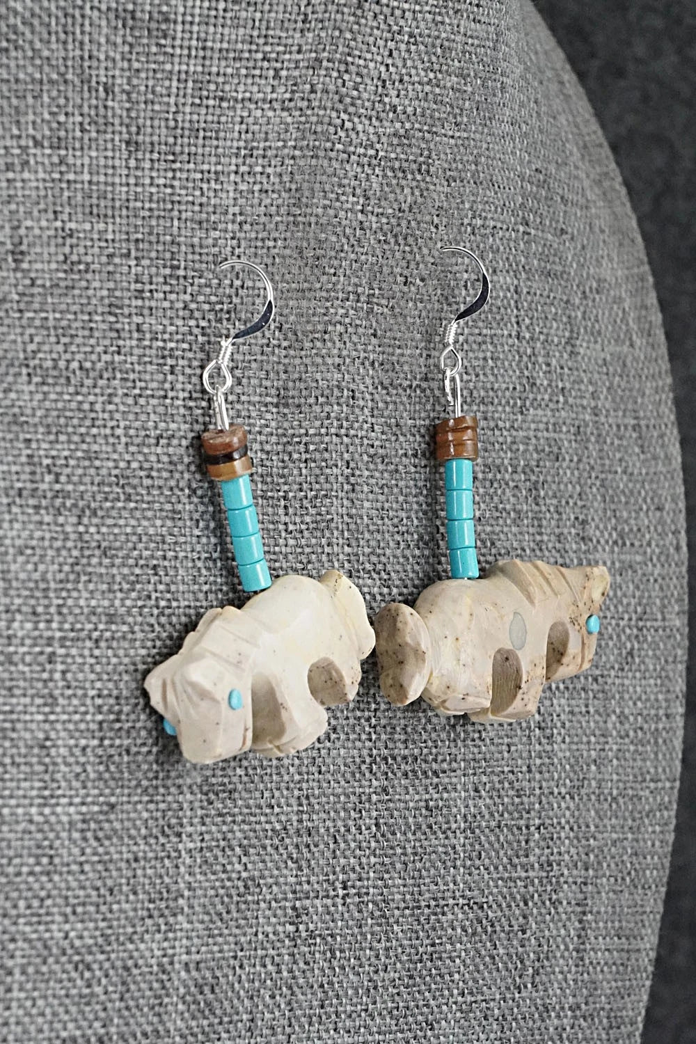 Multi-Stone Horse Fetish & Sterling Silver Necklace Set - Dannette Laate