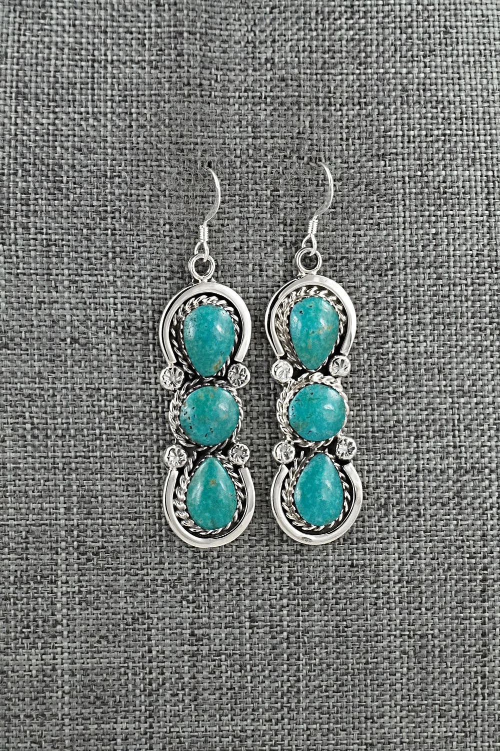 Turquoise & Sterling Silver Earrings - Marie Bahe