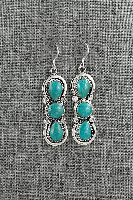 Turquoise & Sterling Silver Earrings - Marie Bahe