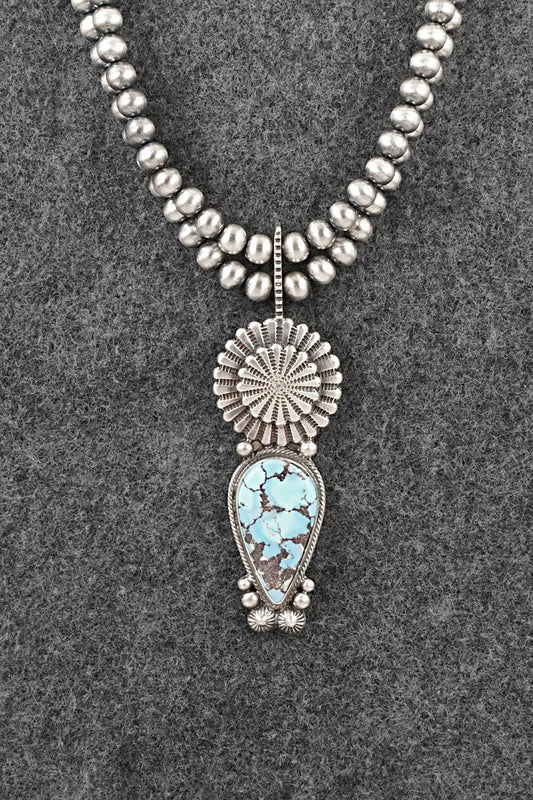 Turquoise & Sterling Silver Necklace - Tom Lewis