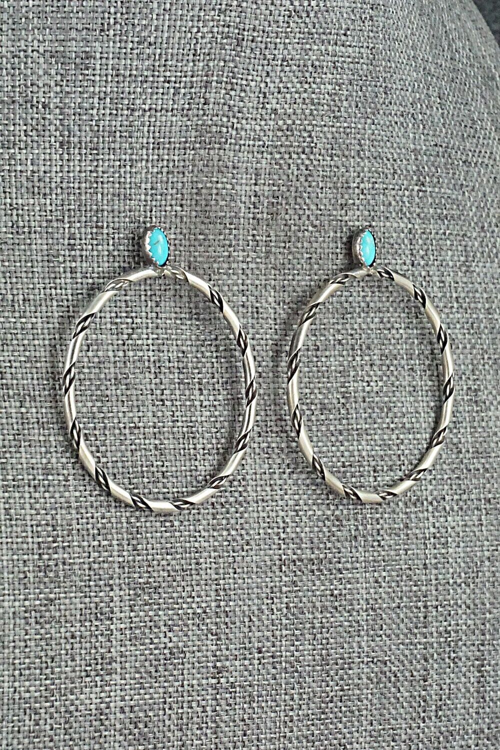 Turquoise & Sterling Silver Earrings - Nashina Tsosie