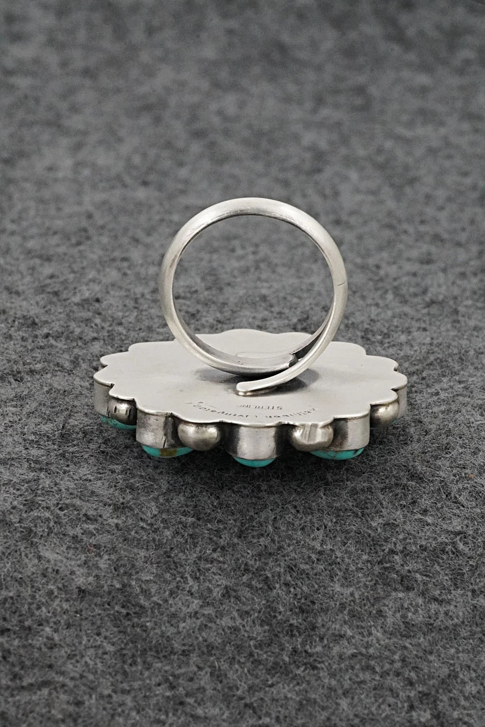 Turquoise & Sterling Silver Ring - Kathleen Livingston - Size Adjustable