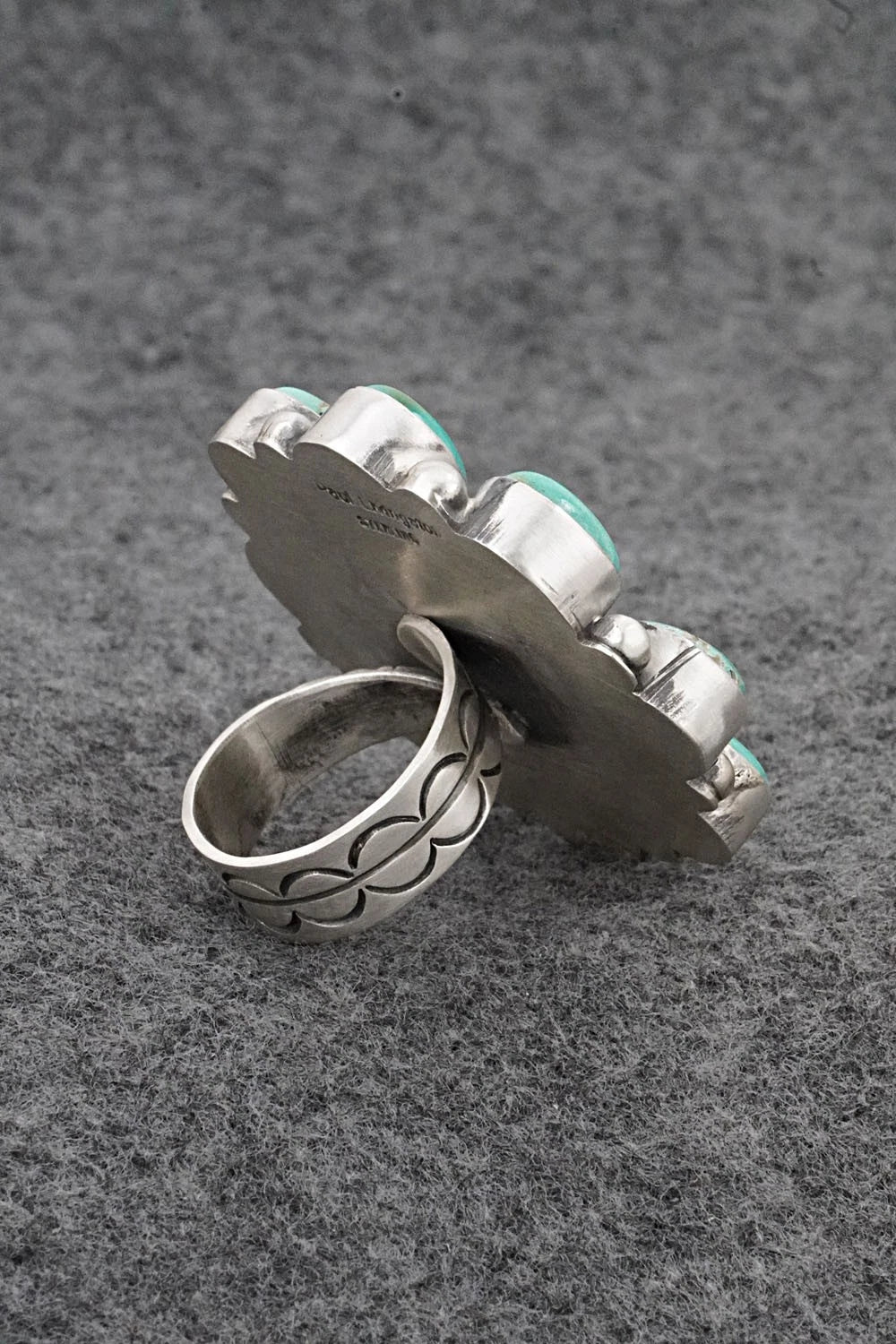 Turquoise & Sterling Silver Ring - Paul Livingston - Size Adjustable