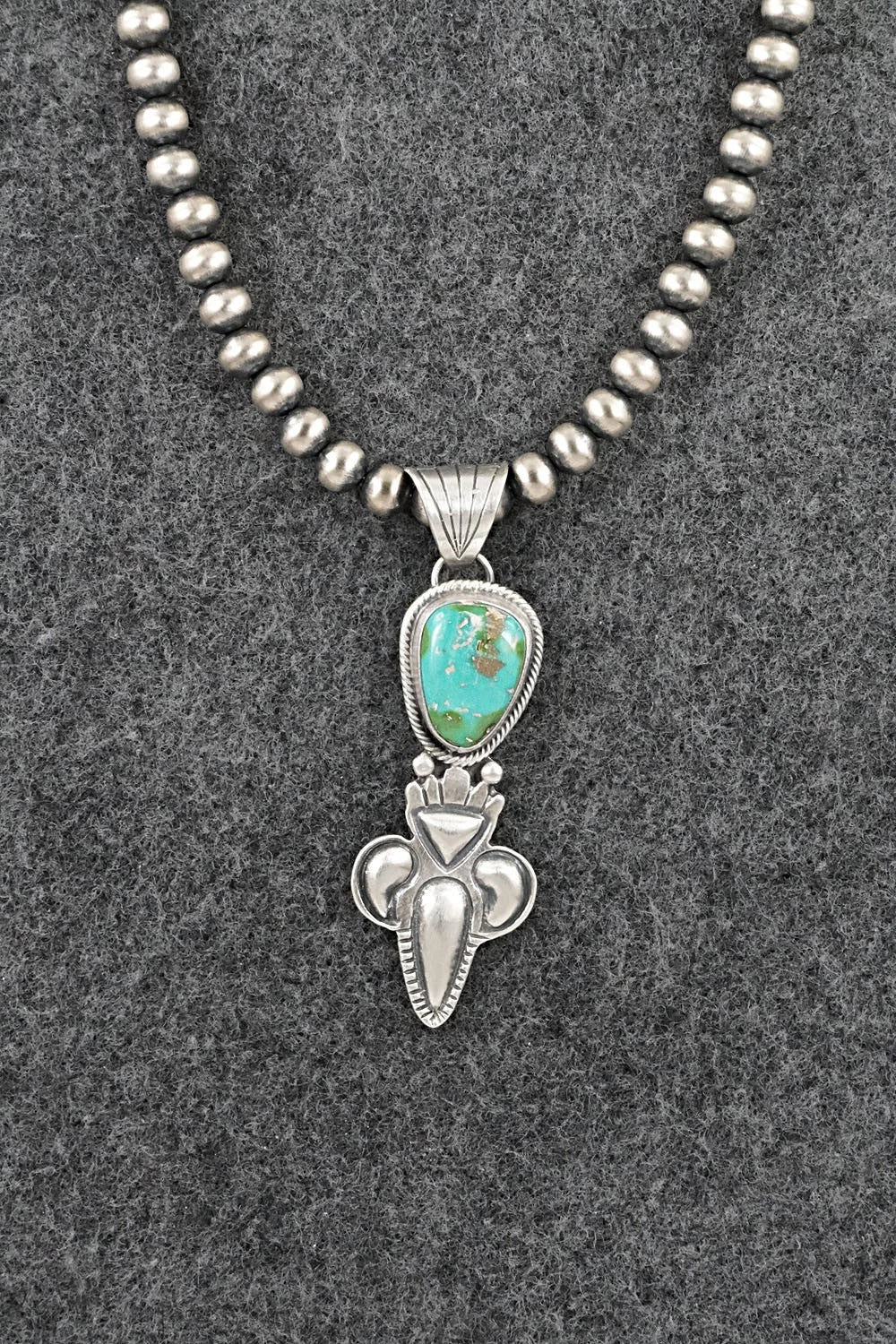 Turquoise & Sterling Silver Necklace - Gary Shorty