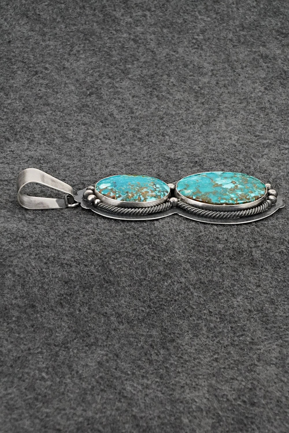 Turquoise & Sterling Silver Pendant - Paul Livingston