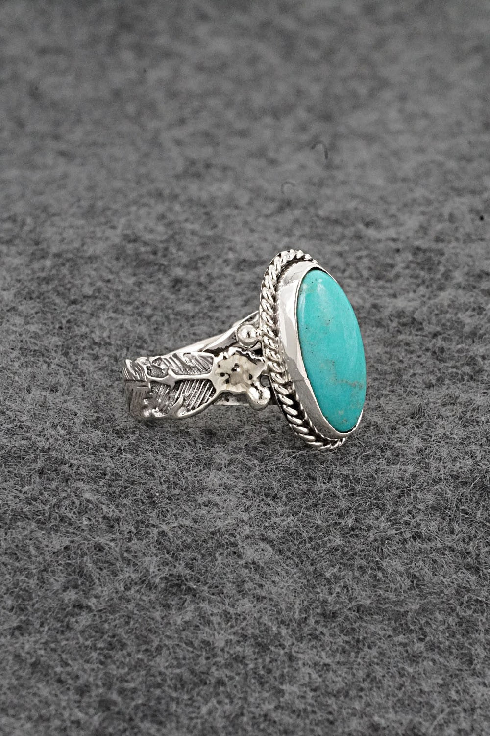 Turquoise & Sterling Silver Ring - Annette Chiquito - Size 7